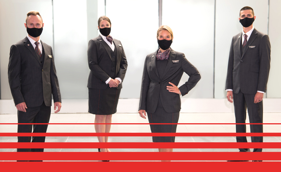 Group shot of Rouge flightcrew.