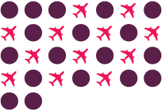 Planes with dots icon
