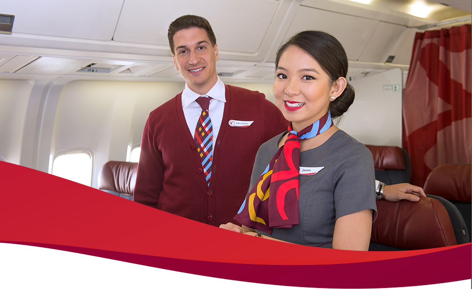 Flight Attendants Smiling